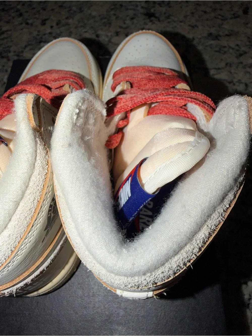 Size 13c Jordan 1 Retro High OG Rare Air Sail Cinnabar (PS) SKU FD2597-100